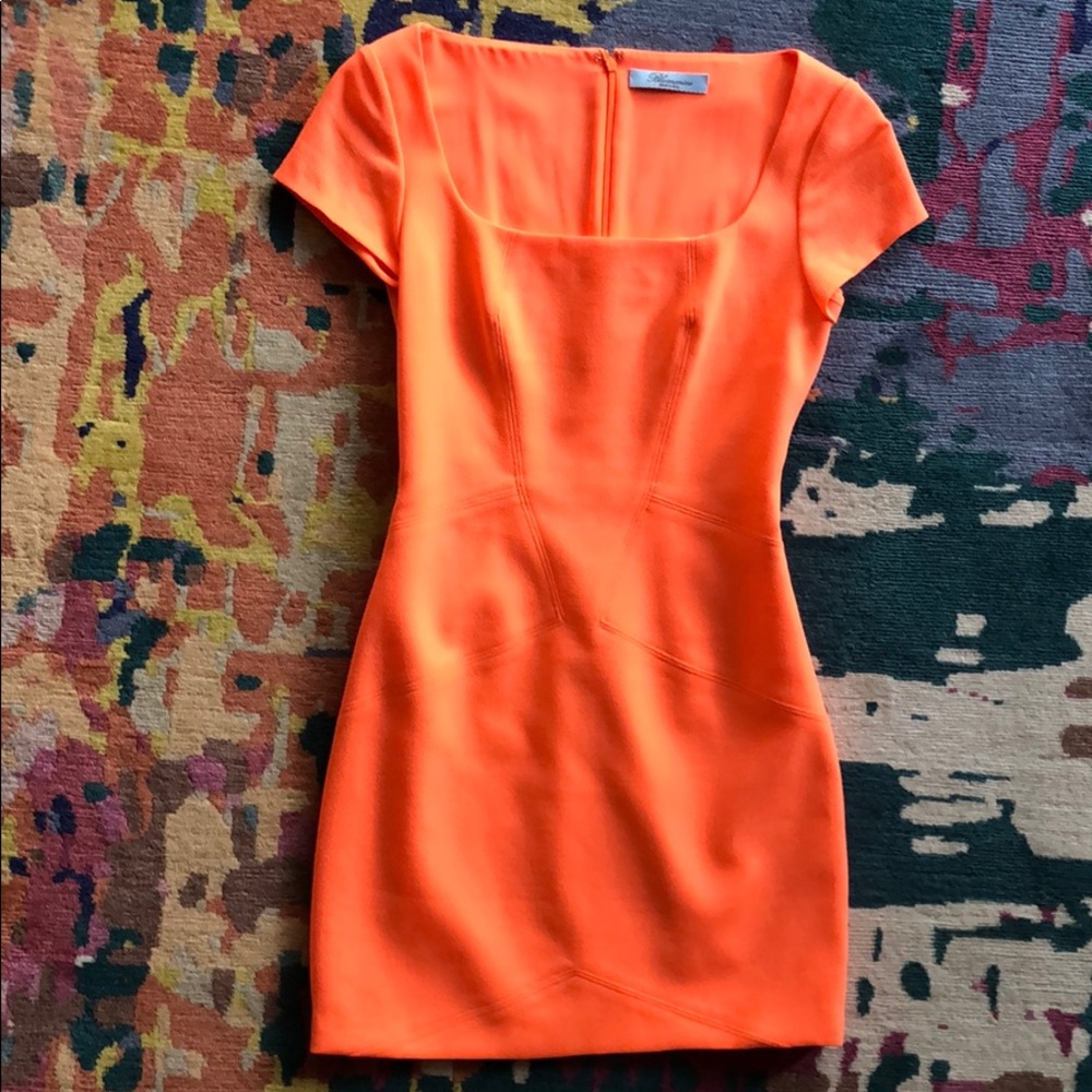 Blumarine bright coral pink dress